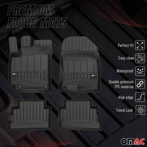Hyundai Kona Floor Mat - Omac - Premium TPE - Black - '18-'23 Hyundai Kona Floor Mat - Omac - Premium TPE - Black - '18-'23